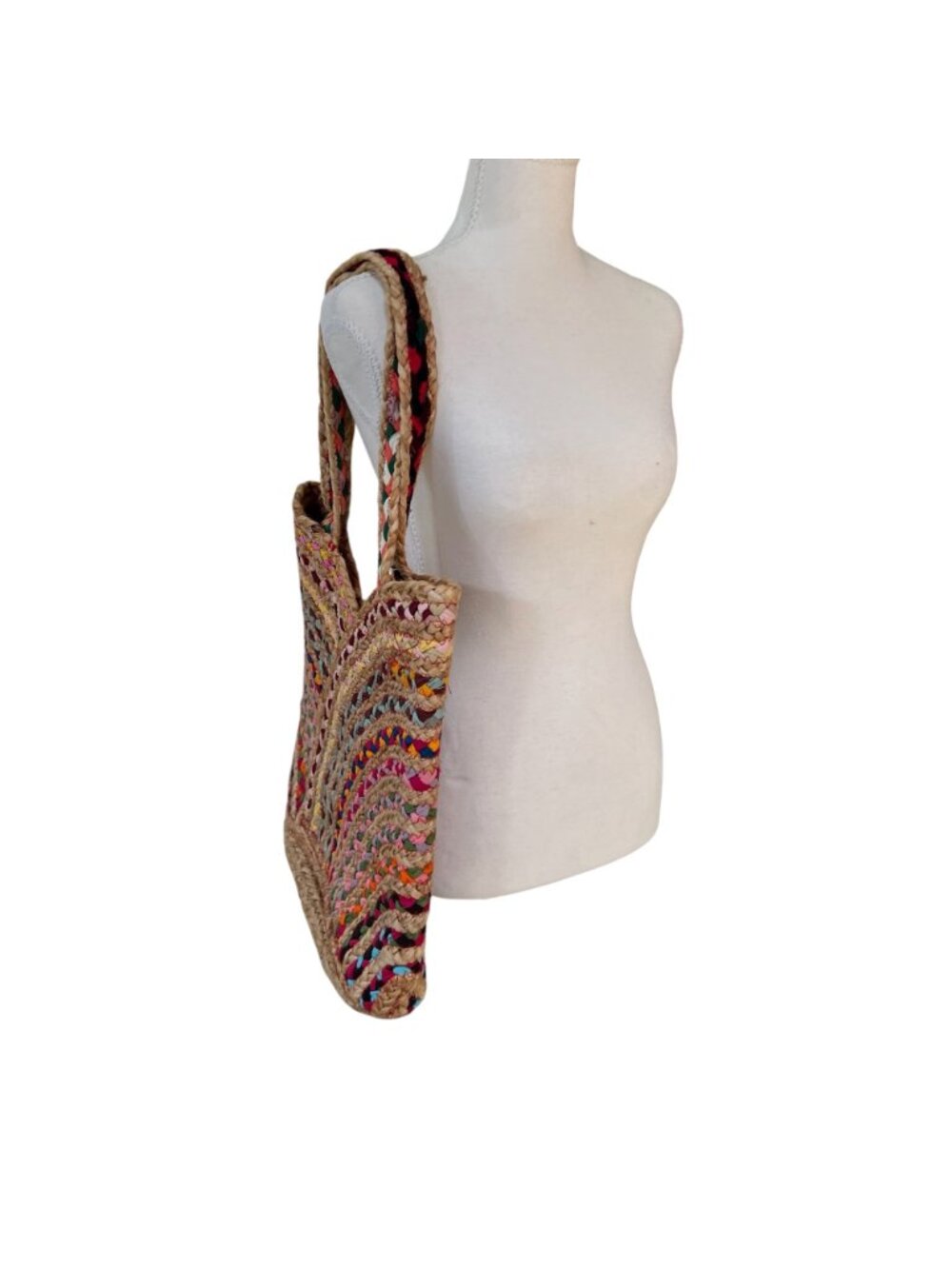 Mair Boomie NWT Sari Carry-All Tote Bag Handwoven From Upcycled Saris - Picture 2 of 11
